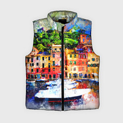 Женский жилет Картина красочный город, цвет: 3D-светло-серый