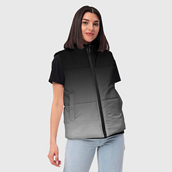Женский жилет Серый градиент, цвет: 3D-красный — фото 2