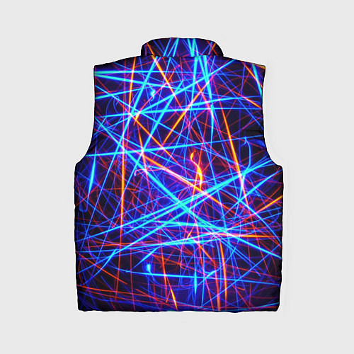 Женский жилет Красно-синие неоновые линии / 3D-Красный – фото 2