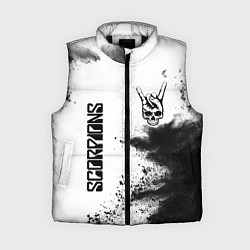 Женский жилет Scorpions и рок символ на светлом фоне, цвет: 3D-черный