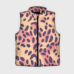 Женский жилет Пятнистый пастельный узор, цвет: 3D-черный