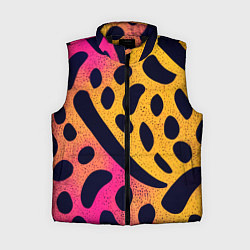 Женский жилет Яркие пятнистые узоры, цвет: 3D-черный
