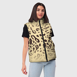 Женский жилет Пятнистые леопардовые узоры, цвет: 3D-черный — фото 2