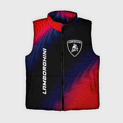 Женский жилет Lamborghini красный карбон, цвет: 3D-черный