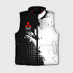 Женский жилет Mitsubishi - черно-белая абстракция, цвет: 3D-красный