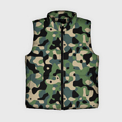 Женский жилет Камуфляж WW2 US Summer Verdant, цвет: 3D-черный
