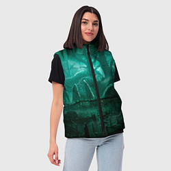 Женский жилет Причал у болота, цвет: 3D-светло-серый — фото 2