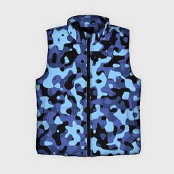 Женский жилет Камуфляж Sky Blue, цвет: 3D-черный