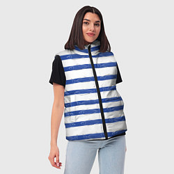Женский жилет Рыбы в полоску, цвет: 3D-черный — фото 2