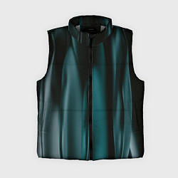 Женский жилет Абстрактные волны в темноте, цвет: 3D-светло-серый