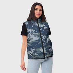 Женский жилет Камуфляж Росгвардия цифра, цвет: 3D-светло-серый — фото 2