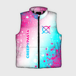 Женский жилет CreepyPasta neon gradient style: надпись, символ