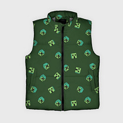 Женский жилет Minecraft - зеленые лица