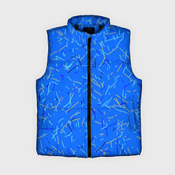 Женский жилет Особый Сине-голубой абстрактный, цвет: 3D-черный