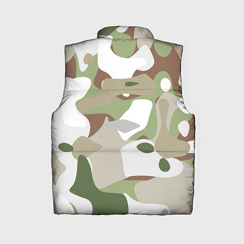 Женский жилет Камуфляж зимний лес крупный / 3D-Красный – фото 2