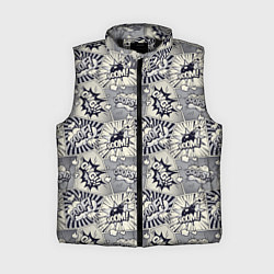 Женский жилет Комикс надписи, цвет: 3D-черный