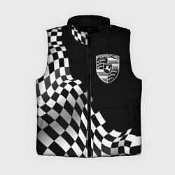 Женский жилет Porsche racing flag, цвет: 3D-черный