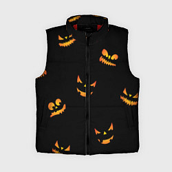 Женский жилет Halloween горящие тыквы, цвет: 3D-красный