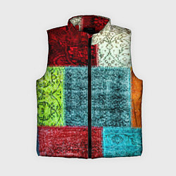 Женский жилет Patchwork - art, цвет: 3D-красный