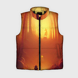 Женский жилет Темная ведьма колдует в жутком лесу, цвет: 3D-черный