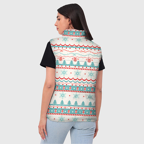 Женский жилет Новогодний свитер, но без оленей / 3D-Светло-серый – фото 4