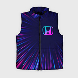 Женский жилет Honda neon speed lines, цвет: 3D-черный