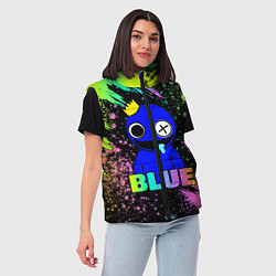 Женский жилет Rainbow Friends - Blue, цвет: 3D-черный — фото 2