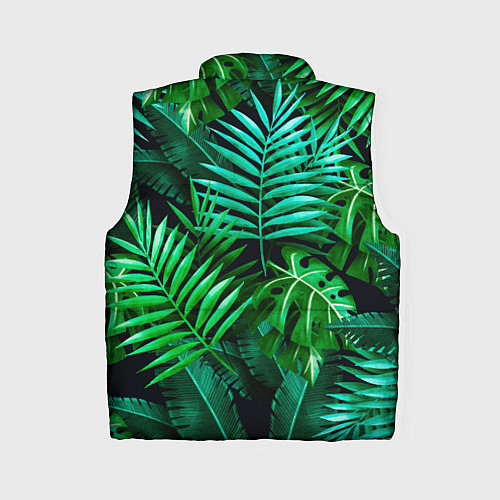 Женский жилет Тропические растения - текстура / 3D-Красный – фото 2