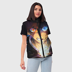 Женский жилет Blue Lock anime, цвет: 3D-черный — фото 2