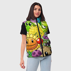 Женский жилет Растения против зомби, цвет: 3D-красный — фото 2