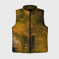 Женский жилет Чёрный туман и золотые краски