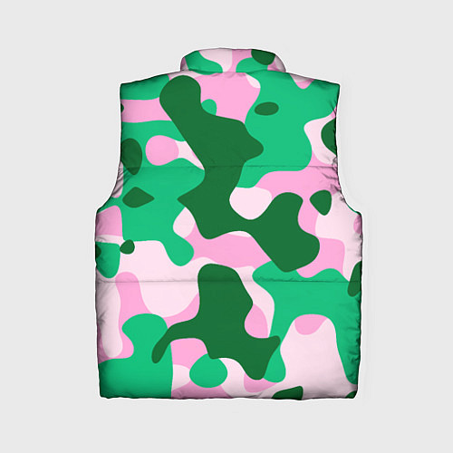 Женский жилет Абстрактные зелёно-розовые пятна / 3D-Красный – фото 2