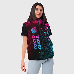 Женский жилет Tokyo Ghoul - neon gradient: по-вертикали, цвет: 3D-черный — фото 2