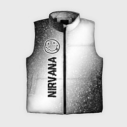 Женский жилет Nirvana glitch на светлом фоне: по-вертикали, цвет: 3D-черный