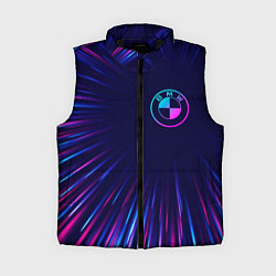 Женский жилет BMW neon speed lines, цвет: 3D-черный