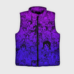 Женский жилет Ахегао яркий градиент, цвет: 3D-черный