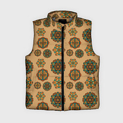 Женский жилет Мандалы на бежевом фоне