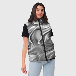 Женский жилет Плавленное серебро, цвет: 3D-светло-серый — фото 2