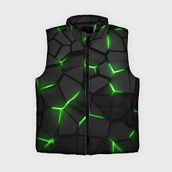 Женский жилет Green neon steel, цвет: 3D-черный