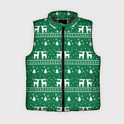 Женский жилет Новогодний орнамент, цвет: 3D-красный