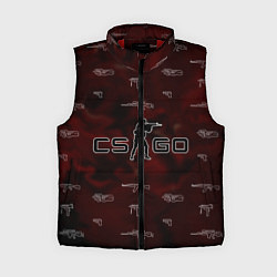 Женский жилет CS GO с оружием, цвет: 3D-красный