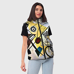 Женский жилет Поперечная линия - Василий Кандинский, цвет: 3D-светло-серый — фото 2