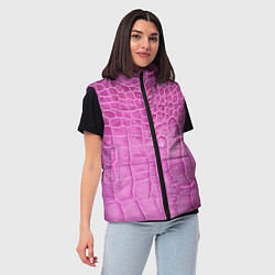 Женский жилет Кожа - текстура - pink, цвет: 3D-красный — фото 2