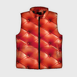 Женский жилет Quilted furniture leather, цвет: 3D-черный
