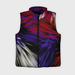 Женский жилет Белые и красные лучи