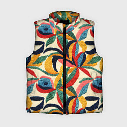 Женский жилет Эффект вышивки, цвет: 3D-светло-серый