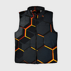 Женский жилет Плиты стиль соты киберпанк, цвет: 3D-светло-серый