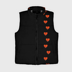 Женский жилет Дорожка разбитых сердец - темный, цвет: 3D-светло-серый