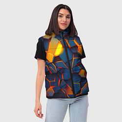 Женский жилет Плитки со свечением, цвет: 3D-черный — фото 2