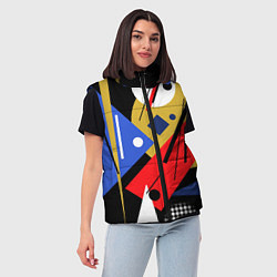 Женский жилет Абстракция в стиле супрематизм, цвет: 3D-светло-серый — фото 2